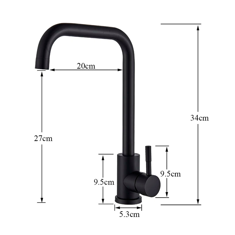 Load image into Gallery viewer, Matte Black Faucet for Kitchen Faucet Sink Water Tap for Kitchen Single Handle Cold and Hot Water
